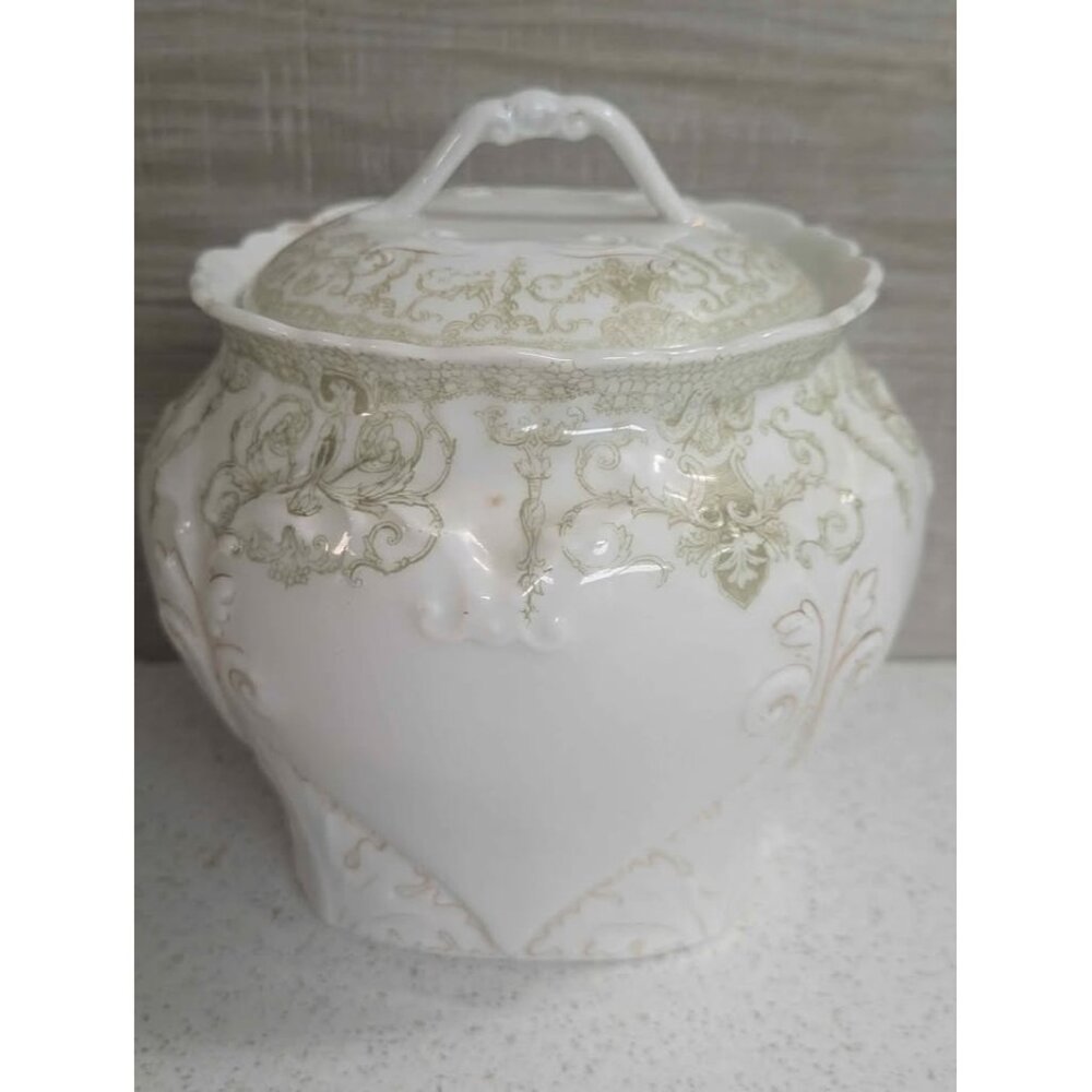 Vintage L Straus & Sons (LS&S) Carlsbad Austria Biscuit Barrel